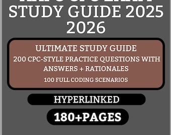 AAPC CPC Exam Ultimate Study Guide With Practice Questions - 180+ Pages, NEW Edition