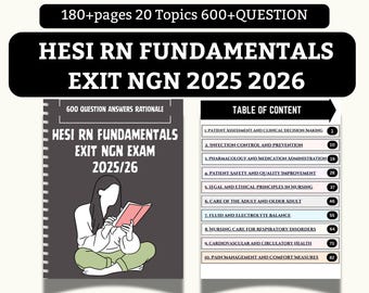 600 Hesi RN FUNDAMENTALS exit NGN questions and answers 2025 2026