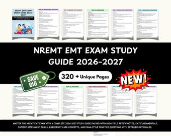 NREMT EMT Exam Study Guide 2026–2027: Practice Questions & Review