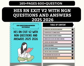 600 HES RN EXIT V2 con NgN Preguntas y respuestas 2025 2026