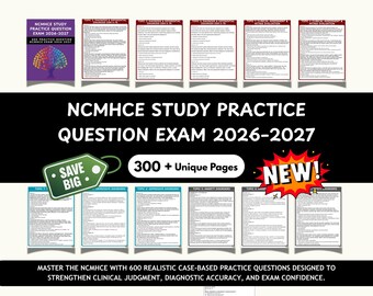 NCMHCE Study Practice Question Exam 2026–2027 600 practice questions
