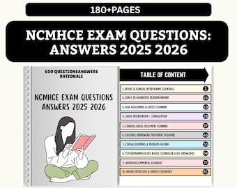 600 preguntas del examen NCMHCE: respuestas y fundamentos, examen NCMHCE, evaluación de enfermería, asesoramiento clínico