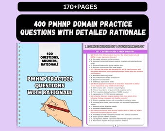 400 preguntas de práctica del dominio PMHNP con justificación detallada