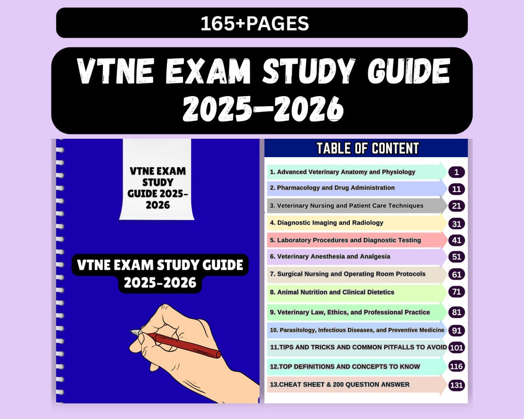 VTNE Exam Study Guide: 2025 2026 Practice Questions & Cheat Sheet PDF ...