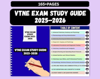 VTNE Exam  Study Guide: 2025 2026 Practice Questions & Cheat Sheet PDF