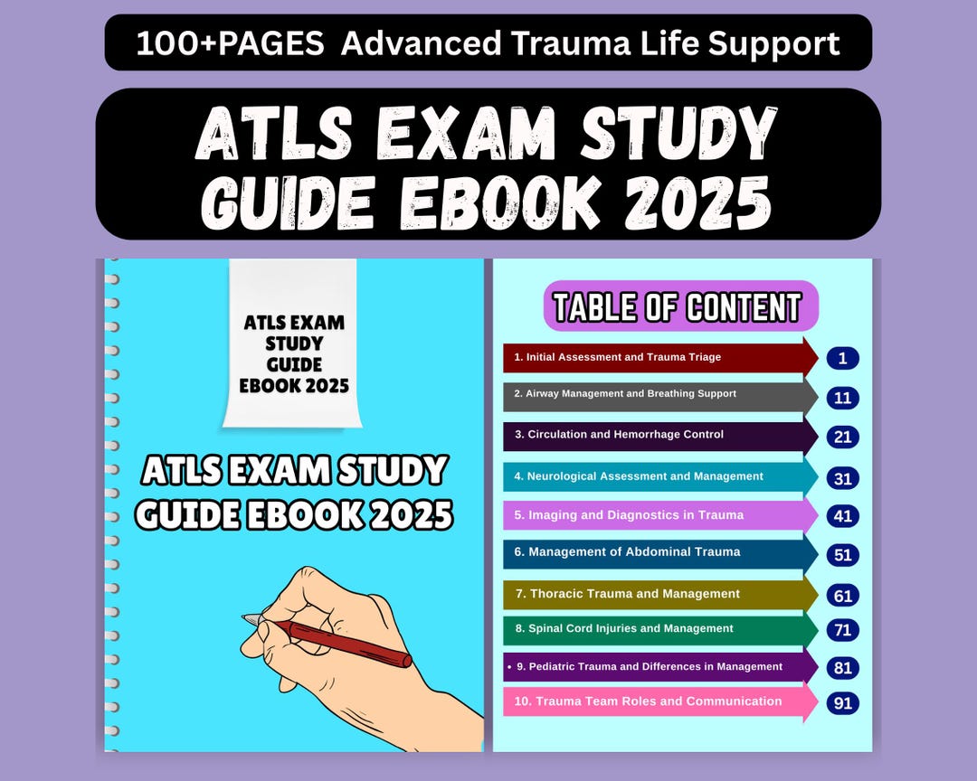 ATLS Exam Study Guide Ebook 2025 (PDF Download) - Etsy