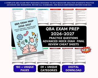 QBA Exam Prep 2026–2027: Practice Questions, Mock Exam, ABA Study Guide (PDF Download)