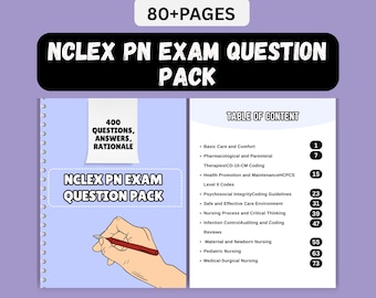 NCLEX-PN 2025 |  400 Practice Questions with Rationale