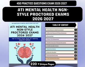 450 NGN ATI Salud Mental Supervisado con EXAMEN 2026 2027