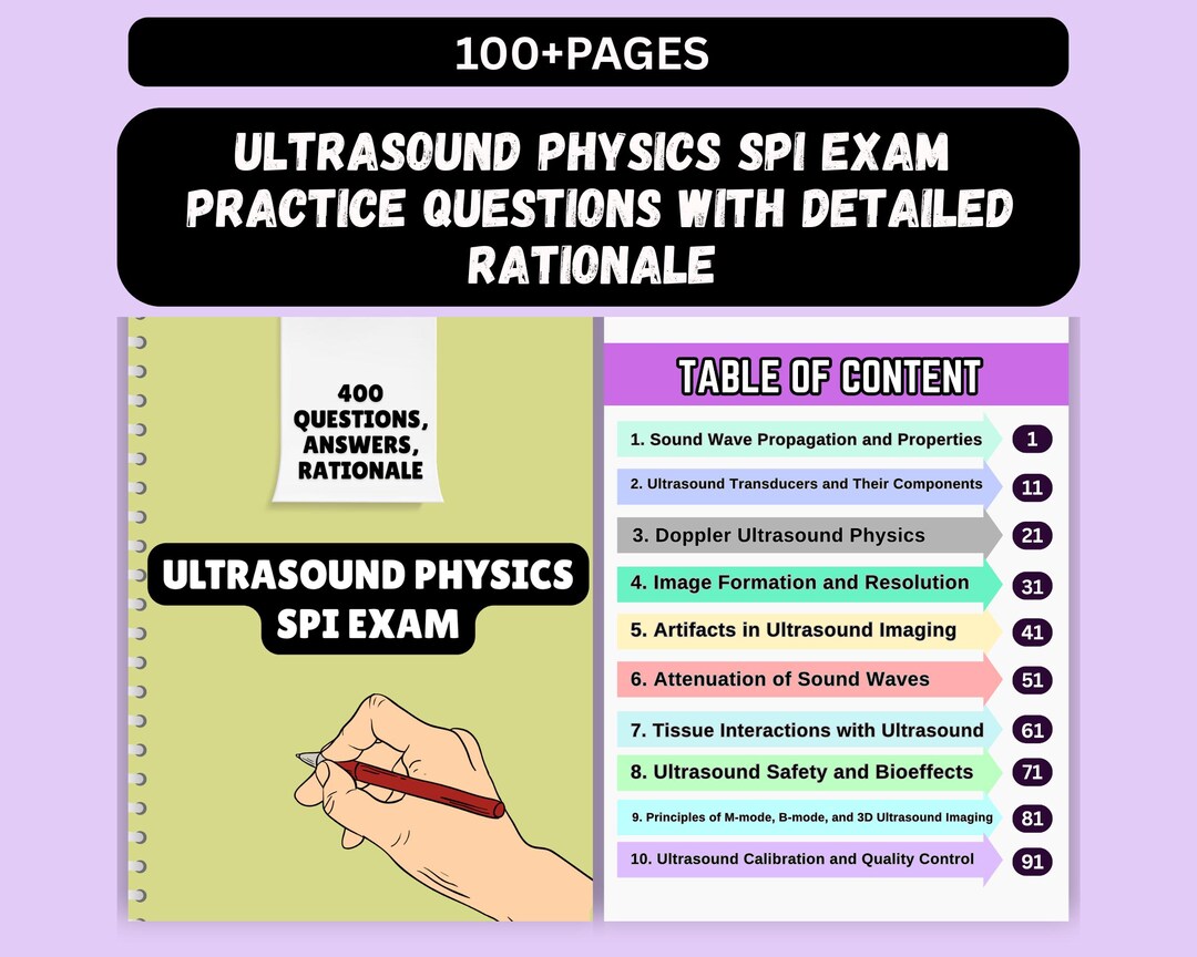 400 Ultrasound Physics SPI Exam Study Guide: Sonographer Practice ...