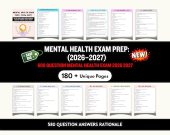 HESI Mental Health Practice Questions: 600 Clinical Judgment MCQs (2026-2027) (PDF)