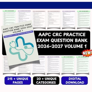 AAPC CRC Practice Exam Question Bank 2026–2027 Volume 1 – Medical Coding MCQs
