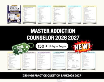 Master Addiction Counselor Exam Study Guide (MAC Exam 2025-2026) (Digital Download)