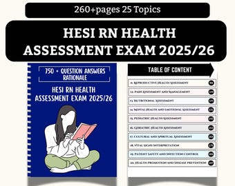 HESI RN HEALTH Assessment Exam 2025/26 update