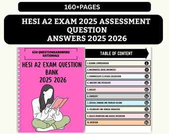 HESI A2 Exam 2025 2026 Assessment Answers