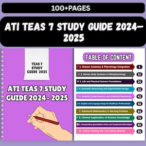 TEAS 7 Study Guide –2024 2025 Nursing Exam Prep Book