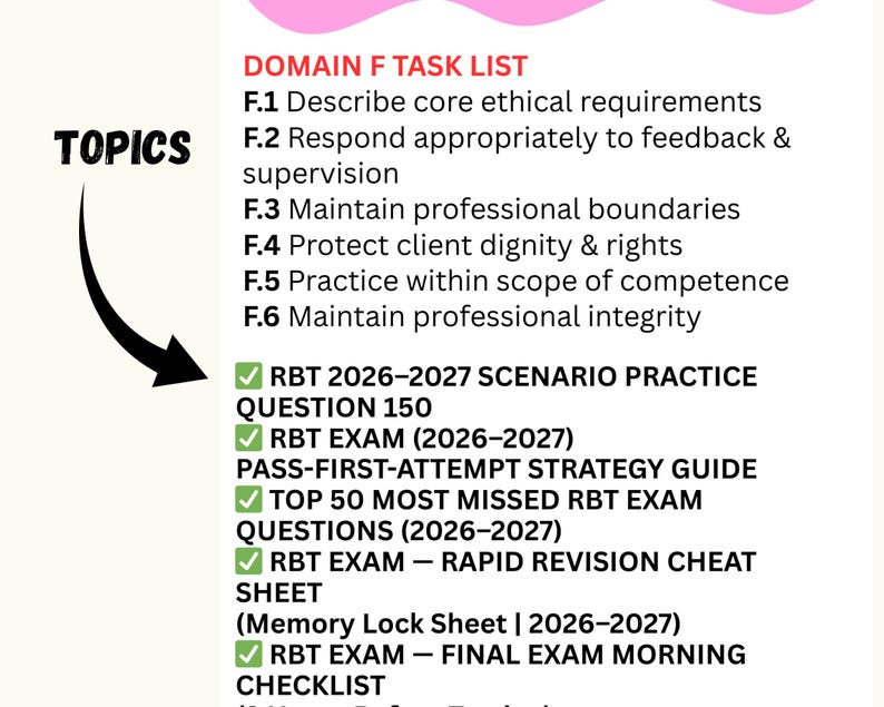 RBT Task List (3rd Edition) 2026 STUDY GUIDE - Etsy