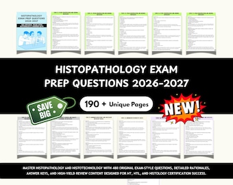 Histopathology Exam Prep Questions 2026–2027 480 Original MCQs with Rationales
