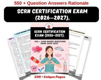 SCRN Exam Prep 2026 2027 | 550 Practice Questions with Answers | PDF Download