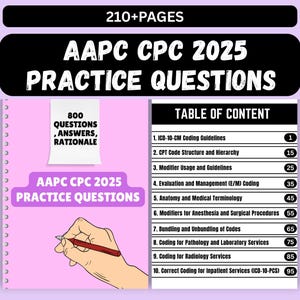 800 AAPC CPC 2025 Questions, Answers, Rationale 20 unique categories