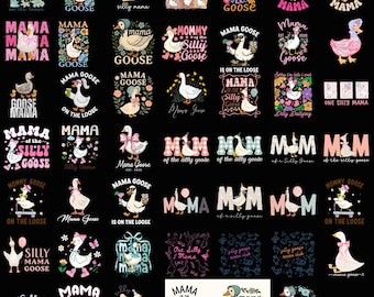 Silly Goose Mama PNG Funny Mom Goose Shirt Design Cute Mama Goose cadeau, Mommy Goose Humor, Mom Life Sublimatie, PNG