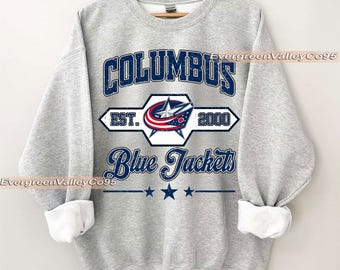 Columbus Blue Jackets hockeysweater, vintage grafisch T-shirt, hockeycadeau voor fan, T-shirt Sweat-Aldult-jeugd, retro hoodie