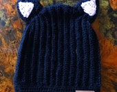 Cat ears slouchy hat