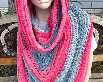 Wild oleander Hooded scarf