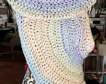 Crossbody vest with cowl