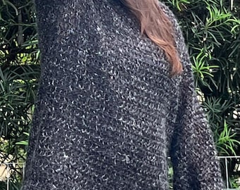 Oversized  Wednesday inspired pull over sweater