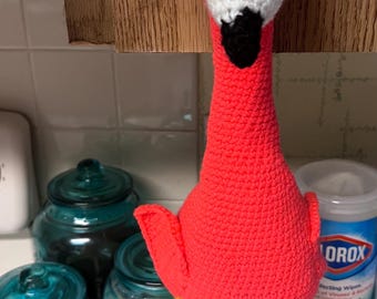 Flamingo bag holder