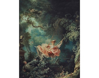 The Swing Art Print - Fragonard Rococo Painting, French Vintage Decor