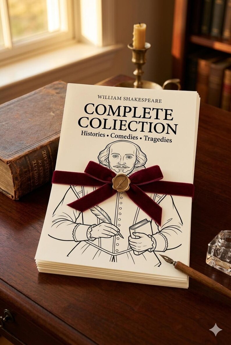Shakespeare Coloring Book Bundle (histories, Comedies, Tragedies) (PDF ...