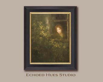 Woman by Window Art Print: Romantic Fine Art (Digital Download)