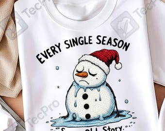 Simpatico pupazzo di neve natalizio all'uncinetto, solita vecchia storia png, divertente maglietta pupazzo di neve per amanti dei cani, comoda maglia girocollo per le feste, amante della neve invernale PNG