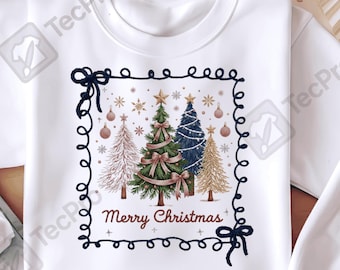 Buon Natale PNG Art, Latch Hook Yarn Crocet png, Sublimazione PNG di Natale, Design per maglietta natalizia, Design per maglietta con luci di Natale