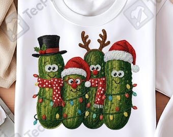 Sottaceti natalizi PNG - Clipart di sottaceti natalizi per Cricut e sublimazione, download digitale di divertenti cetrioli natalizi