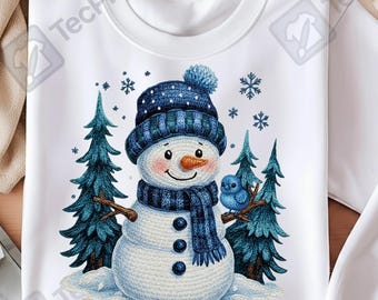 Uncinetto con uncinetto e filato, faccia di pupazzo di neve png, pupazzo di neve di Natale png, Natale png, pupazzo di neve invernale png, Natale da ragazza png, Natale blu png