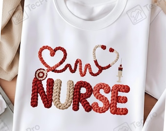 Krankenschwester PNG Digital Download für Sublimation, Krankenschwester Clipart Design für Shirts, Tassen & Geschenke, transparenten Hintergrund
