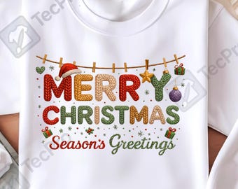 Filato sintetico Preppy Merry Christmas PNG, Design festivo, Preppy Xmas PNG, Auguri di buone feste, Retro Xmas PNG