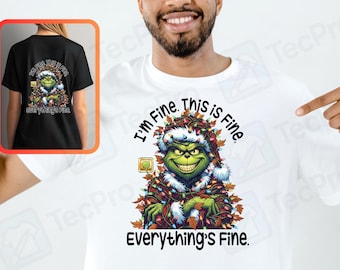 Sto bene, questo è bene Grinch, divertente film di Natale degli anni '90 in formato PNG (file digitale)