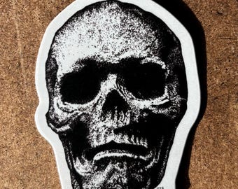 Pegatinas de vinilo de calaveras con tinta podrida