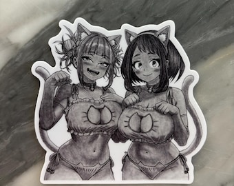 Pegatinas de vinilo de gatos villanos y héroes