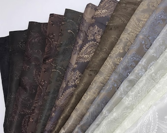 Jacquard coat lining fabric with cashew flower, paisley style fabric, lining fabric, anti-static and smooth fabric