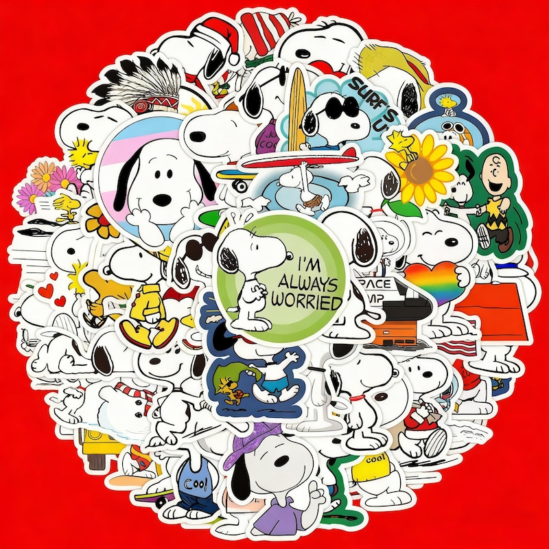 Snoopy Sticker Pack Snoopy Cute Cartoon Decal - Etsy