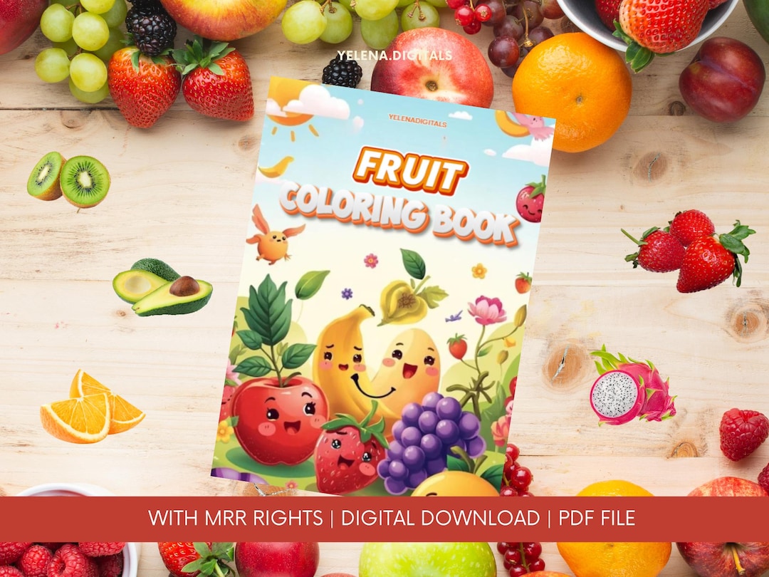 Fruit Coloring Book for Kids | Fun Printable Coloring Pages | Children ...