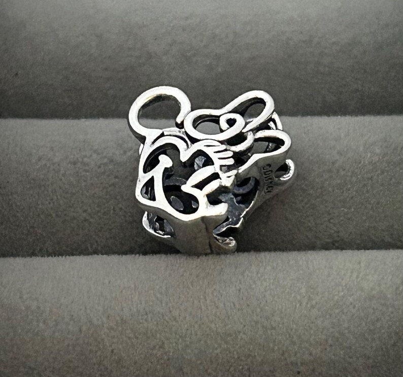 S925 Sterling Silver Disney Openwork Minnie Mouse Charm, Suitable for European-Style Bracelets image 2