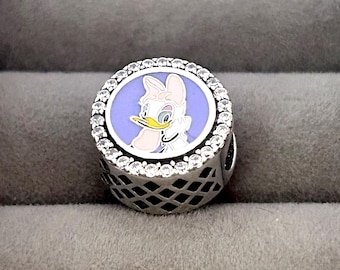 S925 Sterling Silber Perle, Disneyland Daisy Duck Perle, passend für europäische Armbänder