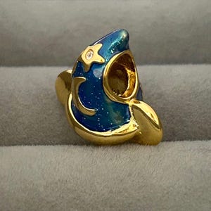 Gold plated Mickey Mouse Sorcerer's Hat Charm Bead Pendant for European Pandora Bracelets image 2