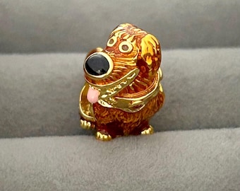 Gilded Disney Pixar Up Dug Charm Bead Pendant for European Pandora Bracelet